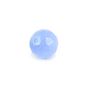 Perle Cat's eye en verre ronde bleu aquamarine - 4 mm