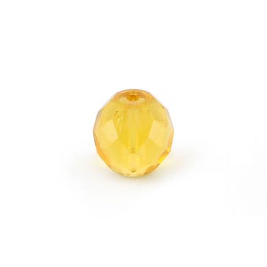 Perle ovale facettes verre de Bohême - 9,7 x 10 mm