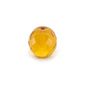 Perle ovale facettes verre de Bohême jaune topaze brillant - 9,7 x 10 mm