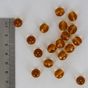 Perle ovale facettes verre de Bohême jaune topaze brillant - 9,7 x 10 mm