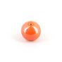 Perle en céramique ronde orange augerine irisé - 8,5 mm