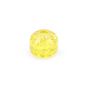 Perle ronde synthétique effet brisé jaune - 8 mm