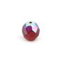 Mélange perles ovales facettes en verre de Bohême rouges et violet - 10 mm