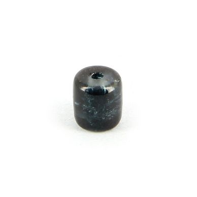 Perle cylindre synthétique noire - 7,3 x 18,2 mm