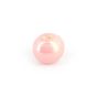 Perle en céramique ronde rose bonbon brillant - 9 mm