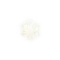 Perle en verre intercalaires fleur 6 pétales blanc iridescent - 8 x 16 mm