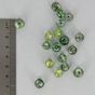 Perle en verre ronde transparent intérieur coloré - 10 mm