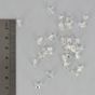 Perle synthétique goutte blanche transparente - 7,5 mm