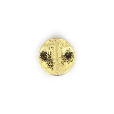 Perle en métal martelé ronde or - 20 mm