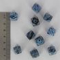 Perle en pierre cube bleu - noire 13,7 x 13,7 mm