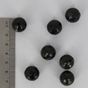 Perle ronde résine à facettes noire - 15 mm