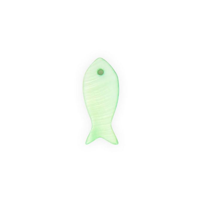 Sequin en nacre poisson vert - 23 mm