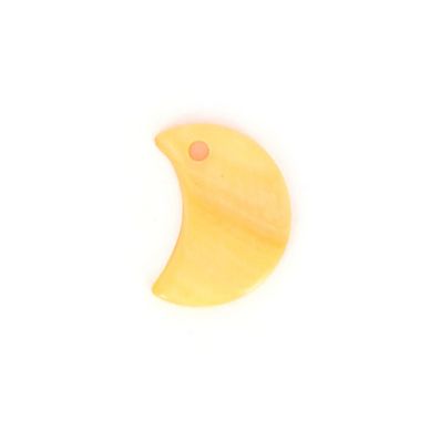 Sequin en nacre lune orange - 13 mm