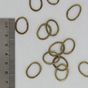 Anneau en métal oval corde tressée laiton vieilli - 15 x 19 mm