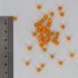 Perle en verre translucide ronde orange - 4 x 4 mm
