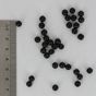 Perle en verre ronde noire - 6 mm