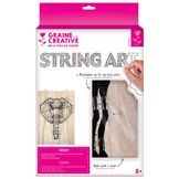 Tableau String Art set Éléphant support 20 x 30 cm