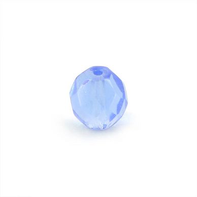 Perle en verre de Bohême ovale à facettes opaque - 8 mm