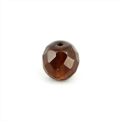 Perle en verre de Bohême ovale à facettes opaque - 10 mm