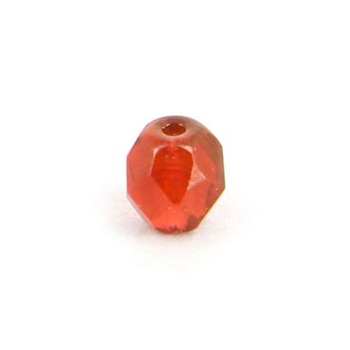 Perle en verre de Bohême ovale à facettes transparente - 5 x 6 mm