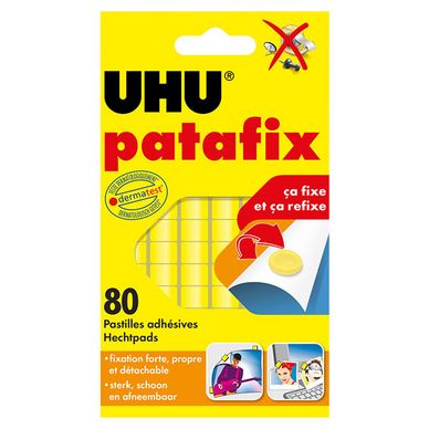 Patafix UHU jaune 80 pastilles repositionnables