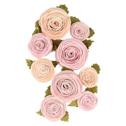 Fleurs en papier Roses Ø 3 à 4 cm