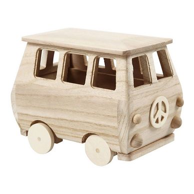 Minibus en bois 17 x 10 x 13 cm