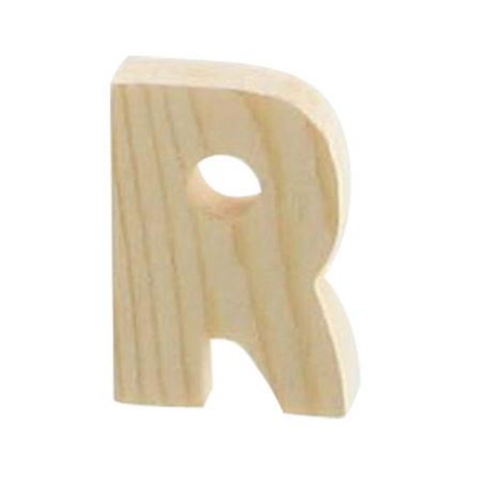 Lettre en bois R - 5,1 cm