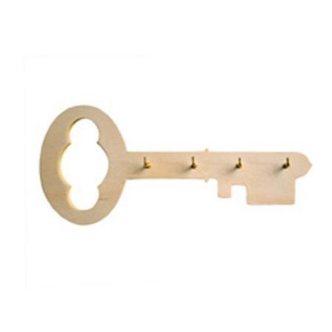 Clé porte-clés en bois - 19,7 cm