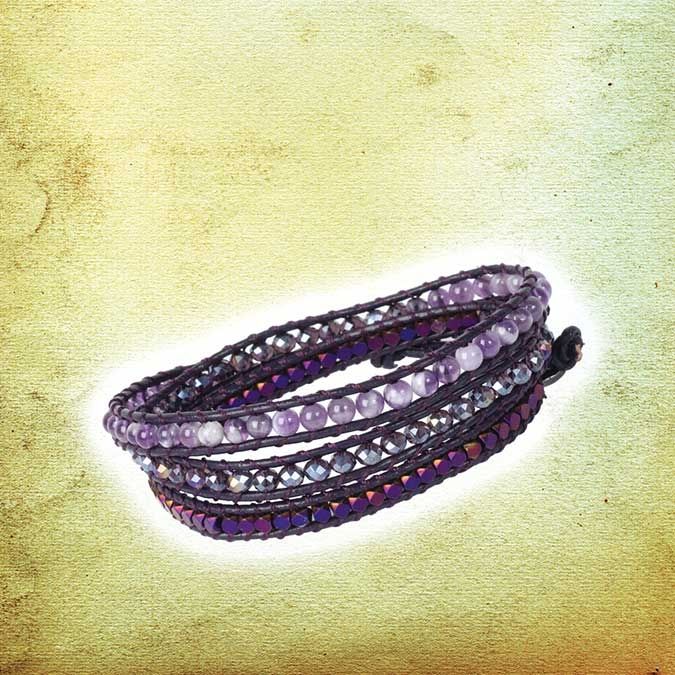 Kit bijoux Bracelet Brianna Violet majestueux