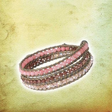Kit bijoux Bracelet Brianna Rose pâle