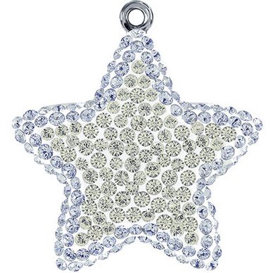 Pendentif pavé étoile 67422 - 14 mm - Silver