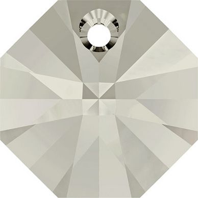 Pendentif octogonal 6401 - 12 mm - Crystal Silver Shade