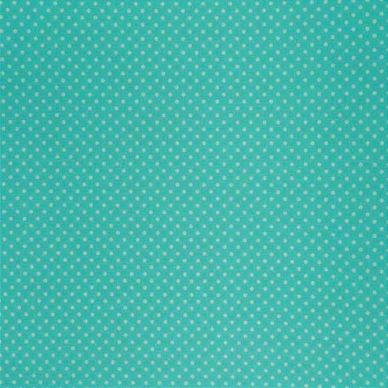 Coupon de toile enduite Dailylike Turquoise pois blanc 45 x 53 cm