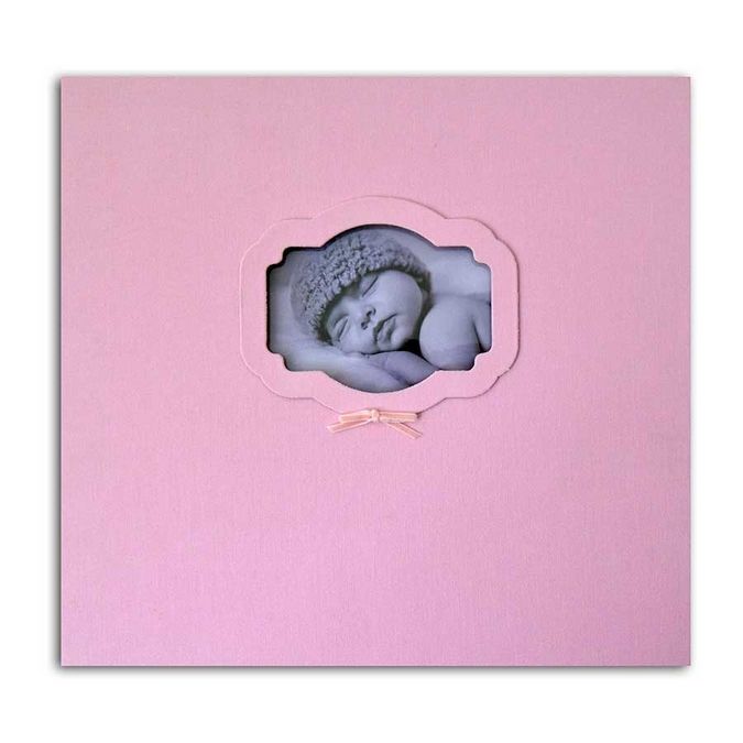 Album scrapbooking 30 x 30 cm Naissance rose
