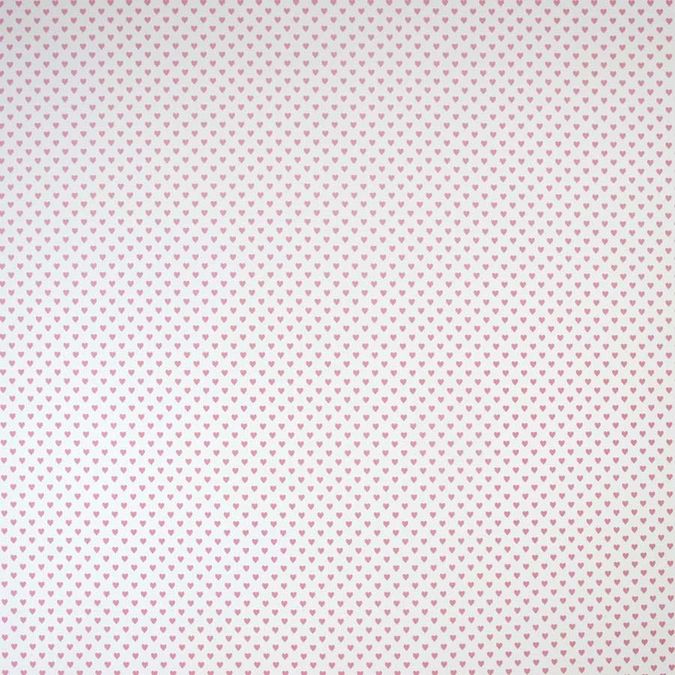 Papier imprimé Blanc / Cœur rose 30,5 x 30,5 cm