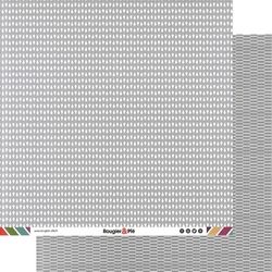 Papier scrapbooking 30,5 x 30,5 cm Gris / Géométrique
