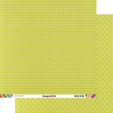 Papier scrapbooking 30,5 x 30,5 cm Bambou / Pois & Étoiles
