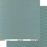 Papier scrapbooking 30,5 x 30,5 cm Turquoise / Chevrons