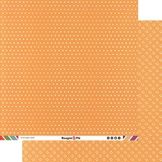 Papier scrapbooking 30,5 x 30,5 cm Orange / Pois & Étoiles