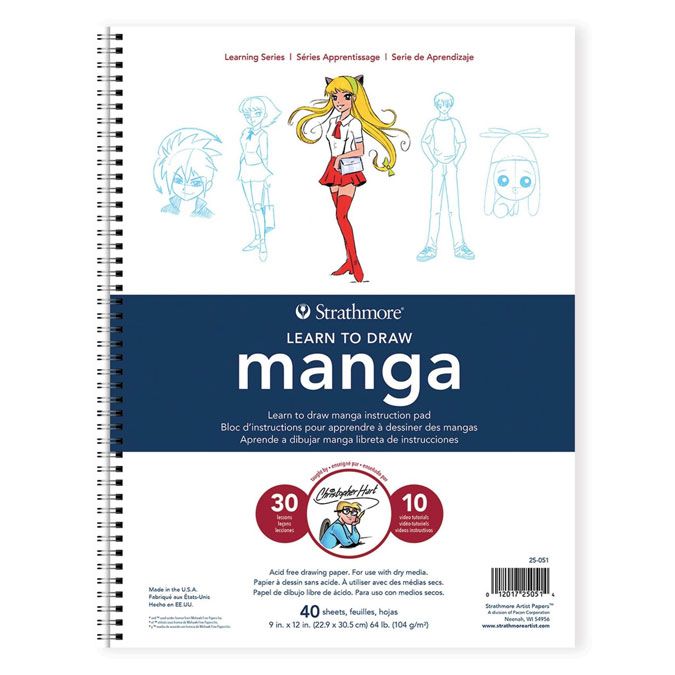 Carnet de dessin avec instructions pour le Manga