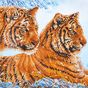 Broderie Diamant kit expert Tigres dans la neige