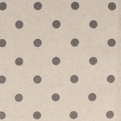 Coupon de coton Pois gris 30 x 90 cm