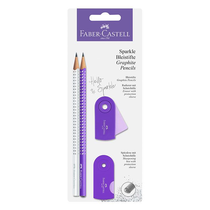 Crayon graphite Sparkle Pearl Set Violet et Blanc