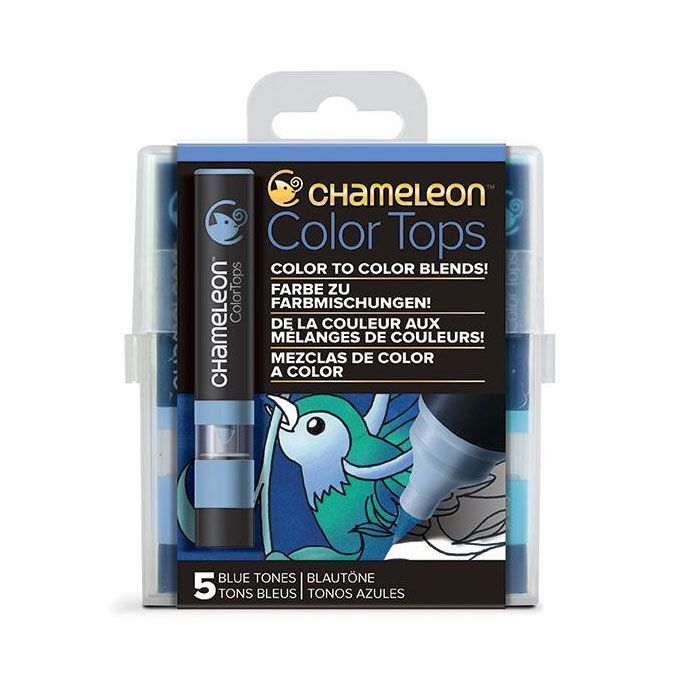 Embout Color Tops pour marqueur Chameleon 5 tons Bleus