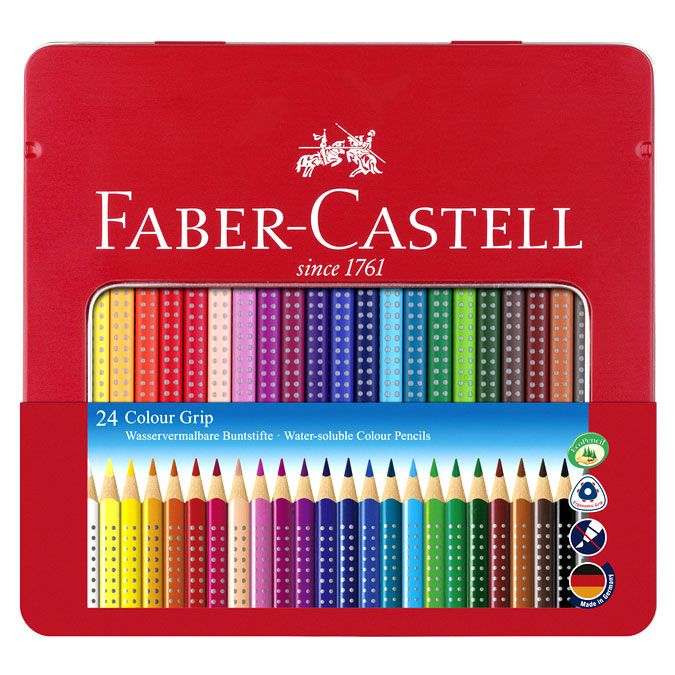 Crayon de couleur Aquarellable Colour Grip 24 pcs
