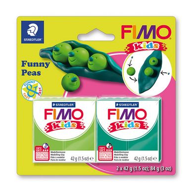 Pâte à modeler polymère Fimo Kids Funny Kit Petits pois