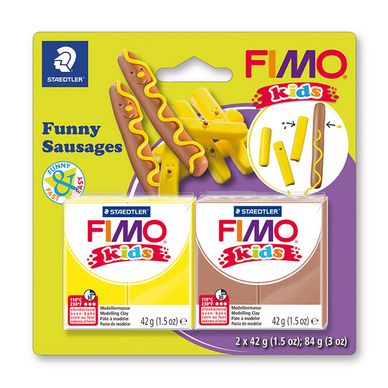 Pâte à modeler polymère Fimo Kids Funny Kit Saucisses frites