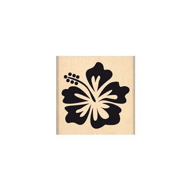 Tampon bois Hibiscus 4 x 4 cm