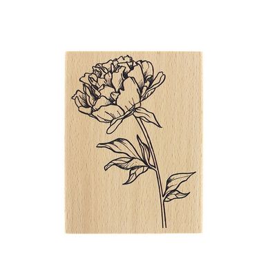 Tampon bois Fleur à bouquet 10 x 13 cm